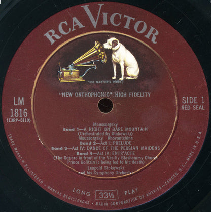 Modest Mussorgsky, Leopold Stokowski : A Night On Bare Mountain (And Other Russian Selections) (LP, Album, Mono)