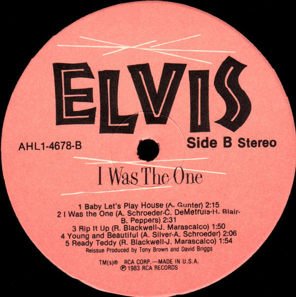 Elvis Presley : I Was The One (LP, Comp)