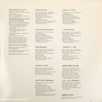 Eric Clapton : Behind The Sun (LP, Album, Club, Col)