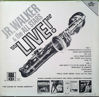 Junior Walker & The All Stars : Jr. Walker & The All Stars "Live" (LP, Album)