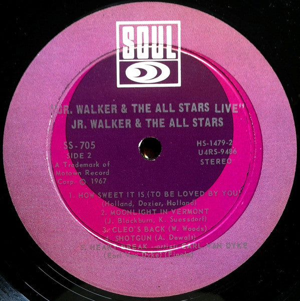 Junior Walker & The All Stars : Jr. Walker & The All Stars "Live" (LP, Album)