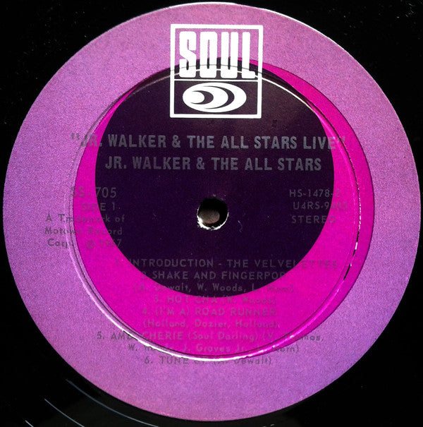 Junior Walker & The All Stars : Jr. Walker & The All Stars "Live" (LP, Album)