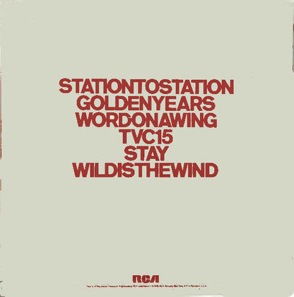 David Bowie : Station To Station (LP, Album, Ind)