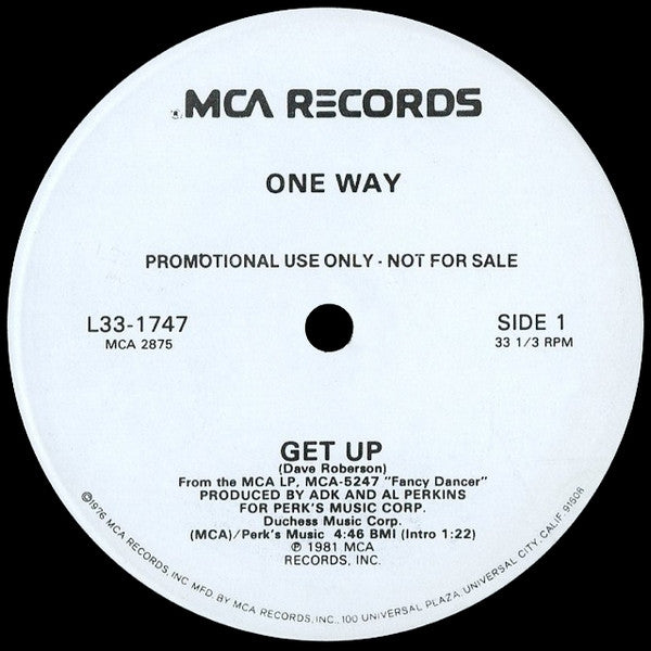 One Way : Get Up / Show Me (12", Promo)