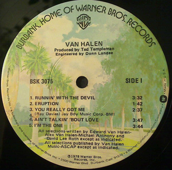 Van Halen : Van Halen (LP, Album, Win)