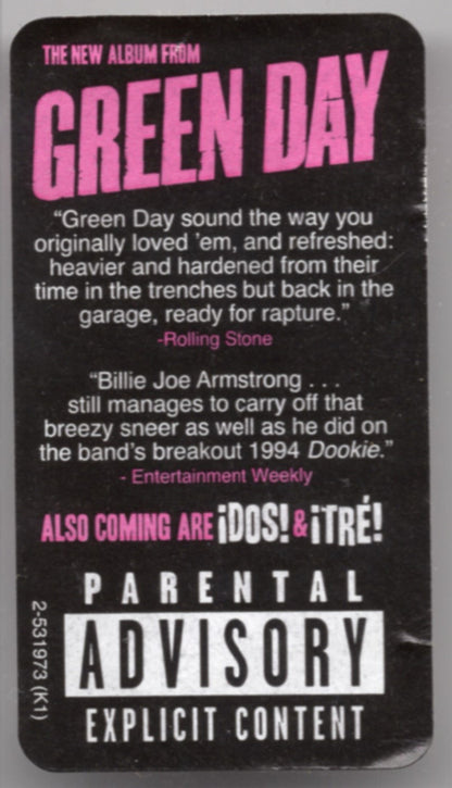 Green Day : ¡Uno! (CD, Album)