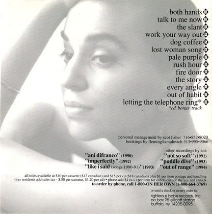 Ani DiFranco : Ani DiFranco (CD, Album, RP)