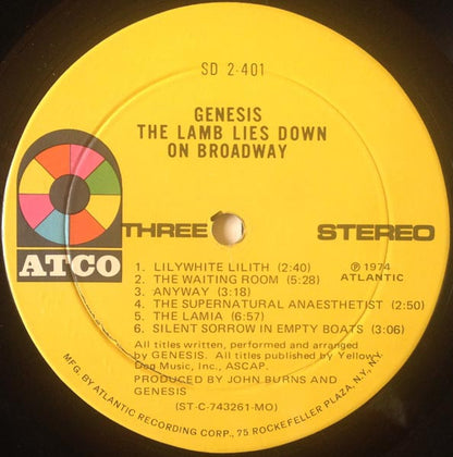 Genesis : The Lamb Lies Down On Broadway (2xLP, Album, MO-)