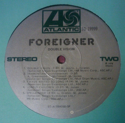 Foreigner : Double Vision (LP, Album, Spe)