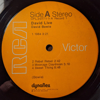 David Bowie : David Live (2xLP, Album, Ora)