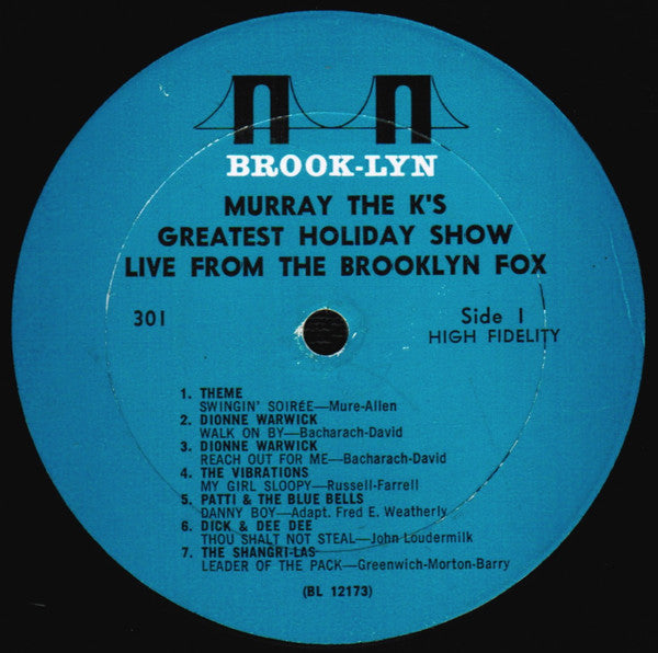 Various : Murray The K's Greatest Holiday Show Live From The Brooklyn Fox (LP, Album, Mono)