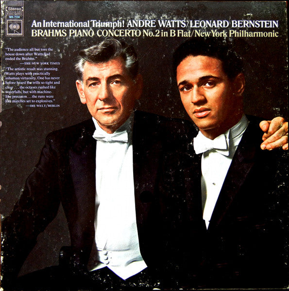 André Watts / Leonard Bernstein, The New York Philharmonic Orchestra - Johannes Brahms : Piano Concerto No. 2 In B Flat (LP)