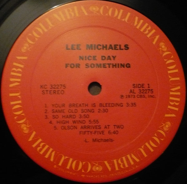 Lee Michaels : Nice Day For Something (LP, Album)