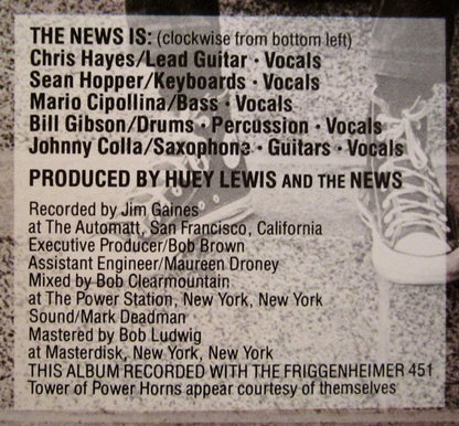 Huey Lewis & The News : Picture This (LP, Album, Club, CRC)