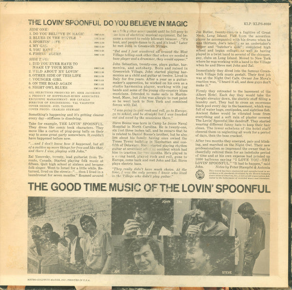 The Lovin' Spoonful : Do You Believe In Magic (LP, Album, MGM)