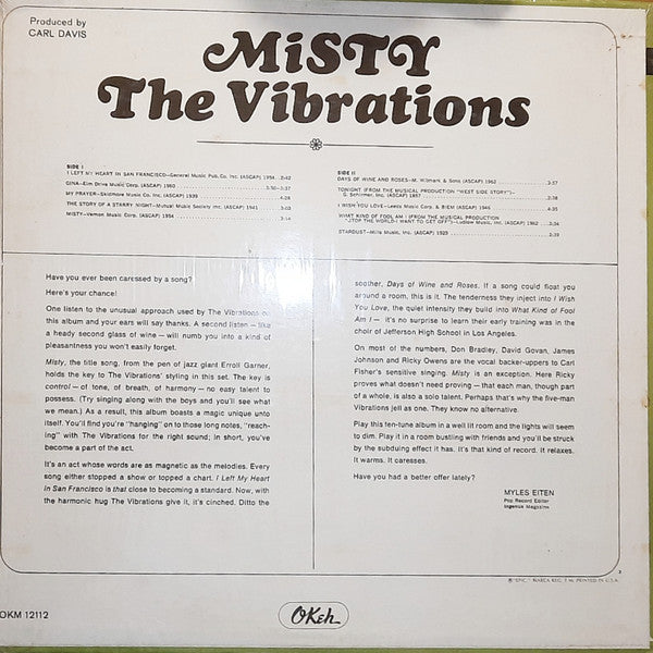 The Vibrations : Misty (LP, Album, Mono)