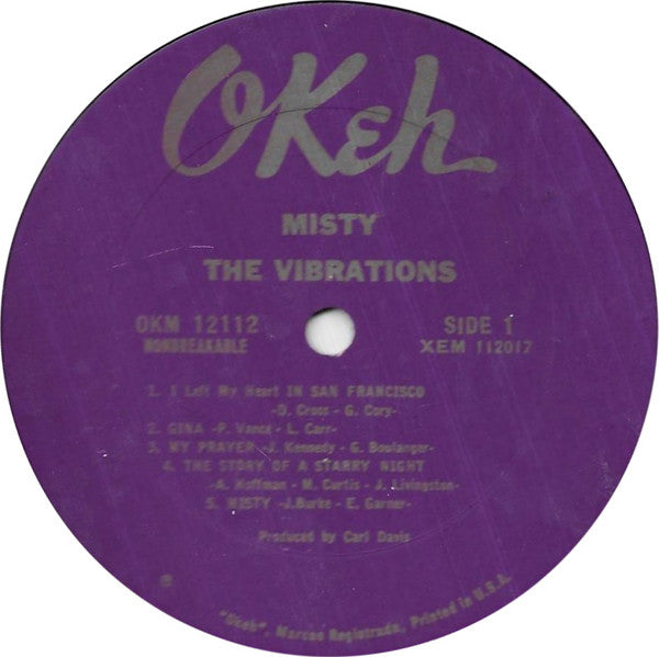 The Vibrations : Misty (LP, Album, Mono)