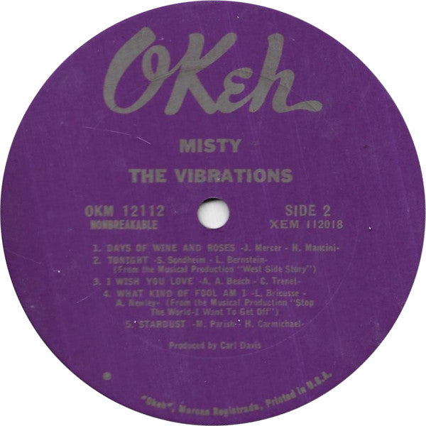The Vibrations : Misty (LP, Album, Mono)