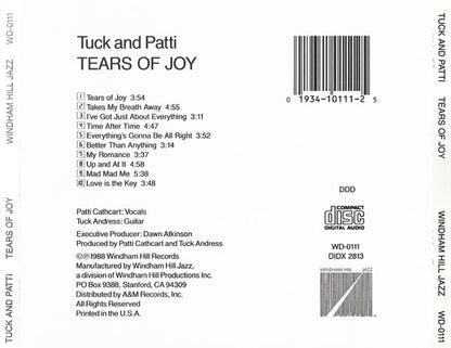 Tuck & Patti : Tears Of Joy (CD, Album)