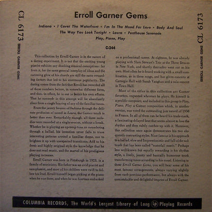 Erroll Garner : Erroll Garner Gems (10", Album, RP)
