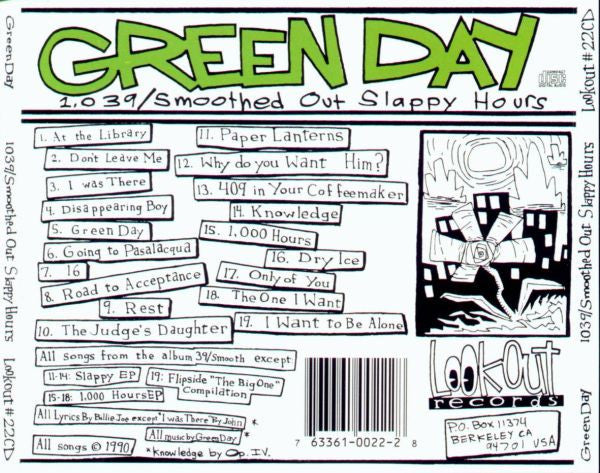 Green Day : 1,039/Smoothed Out Slappy Hours (CD, Comp, RP)