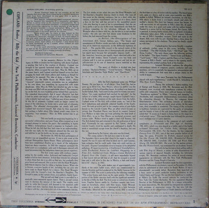 Aaron Copland - Leonard Bernstein, The New York Philharmonic Orchestra : Billy The Kid / Rodeo (LP, Album)