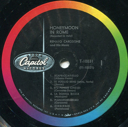 Renato Carosone E Il Suo Quartetto : Honeymoon In Rome (LP, Album)