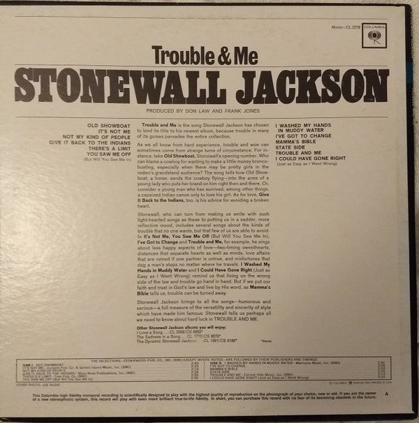 Stonewall Jackson : Trouble & Me (LP, Mono)