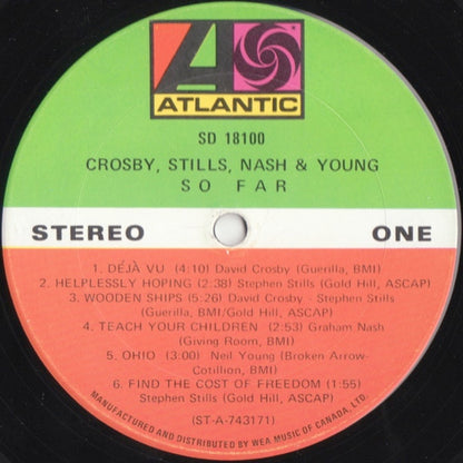 Crosby, Stills, Nash & Young : So Far (LP, Comp)