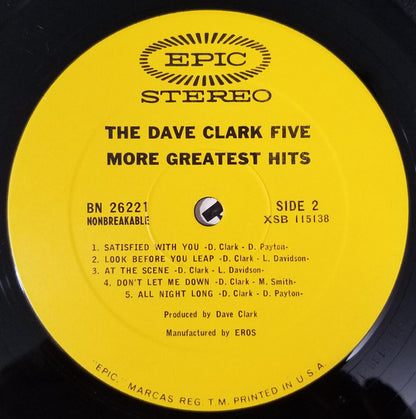 The Dave Clark Five : More Greatest Hits (LP, Comp)