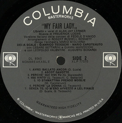 Delia Scala, Gianrico Tedeschi, Mario Carotenuto : My Fair Lady Original Italian Cast Sung In Italian (LP, Album, Mono)