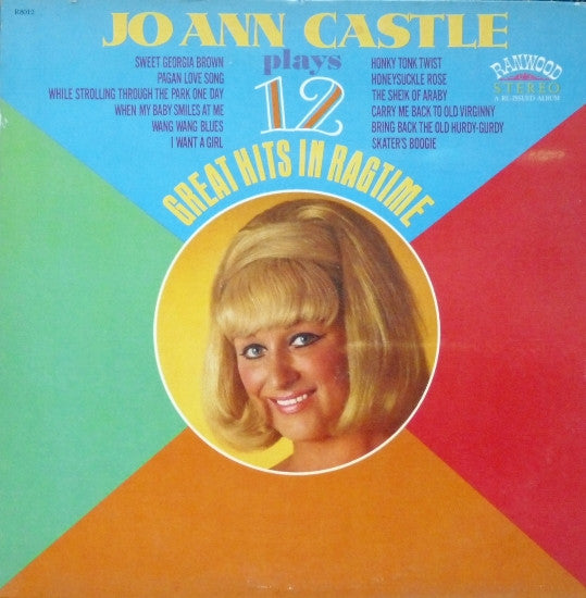 Jo Ann Castle : 12 Great Hits In Ragtime (LP, Album, RE)