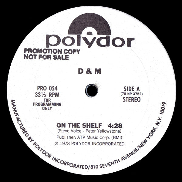Donny & Marie Osmond : On The Shelf (12", Promo)