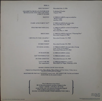 Elvis Presley : A Legendary Performer - Volume 3 (LP, Comp)