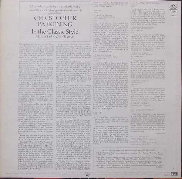 Christopher Parkening : In The Classic Style (LP, RE)