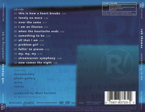 Rob Thomas : ...Something To Be (Hybrid, DualDisc, Album, Multichannel, NTSC)