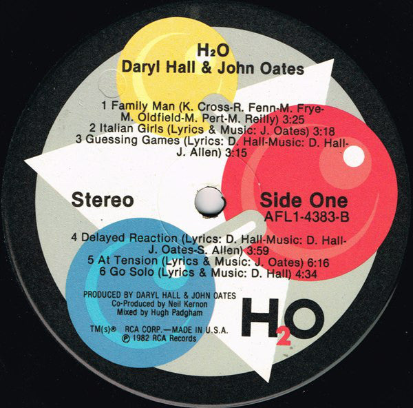 Daryl Hall & John Oates : H₂O (LP, Album, RE, Ind)