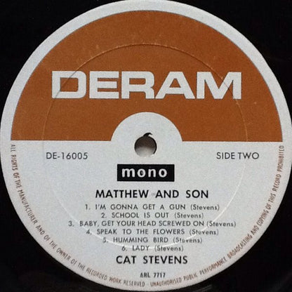 Cat Stevens : Matthew & Son (LP, Album, Mono)