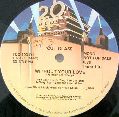 Cut Glass : Without Your Love (12", Promo)