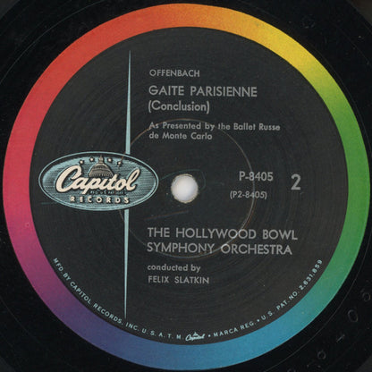 Jacques Offenbach : The Hollywood Bowl Symphony Orchestra Conducted By Felix Slatkin : Gaite Parisienne (LP, Album, Mono)