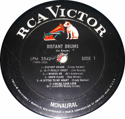 Jim Reeves : Distant Drums (LP, Album, Mono, Roc)