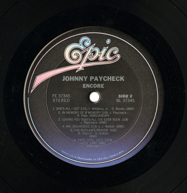 Johnny Paycheck : Encore (LP, Comp)