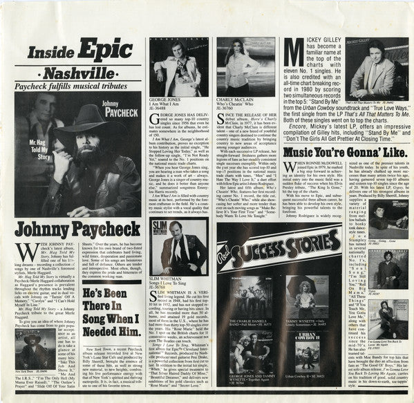 Johnny Paycheck : Encore (LP, Comp)