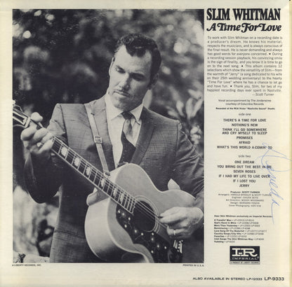 Slim Whitman : A Time For Love (LP, Album, Mono)
