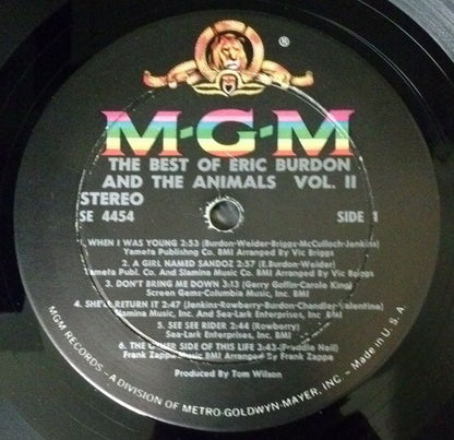 Eric Burdon & The Animals : The Best Of Eric Burdon And The Animals Vol. II (LP, Comp)