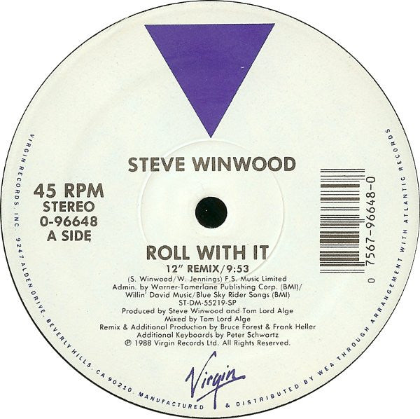 Steve Winwood : Roll With It (12")
