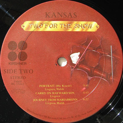 Kansas (2) : Two For The Show (2xLP, Album, Ter)