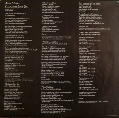 Anne Murray : I'll Always Love You (LP, Album, Club, RE)