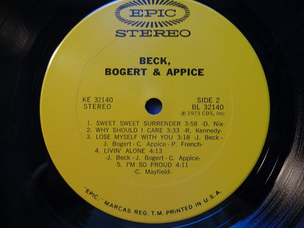 Buy Beck, Bogert & Appice : Beck, Bogert & Appice (LP, Album