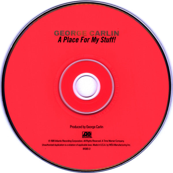 George Carlin : A Place For My Stuff! (CD, Album, RE, RP)